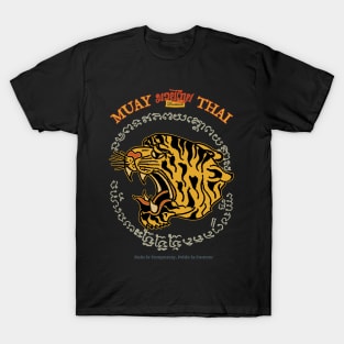 Muay Thai Tiger Vintage Tattoo T-Shirt